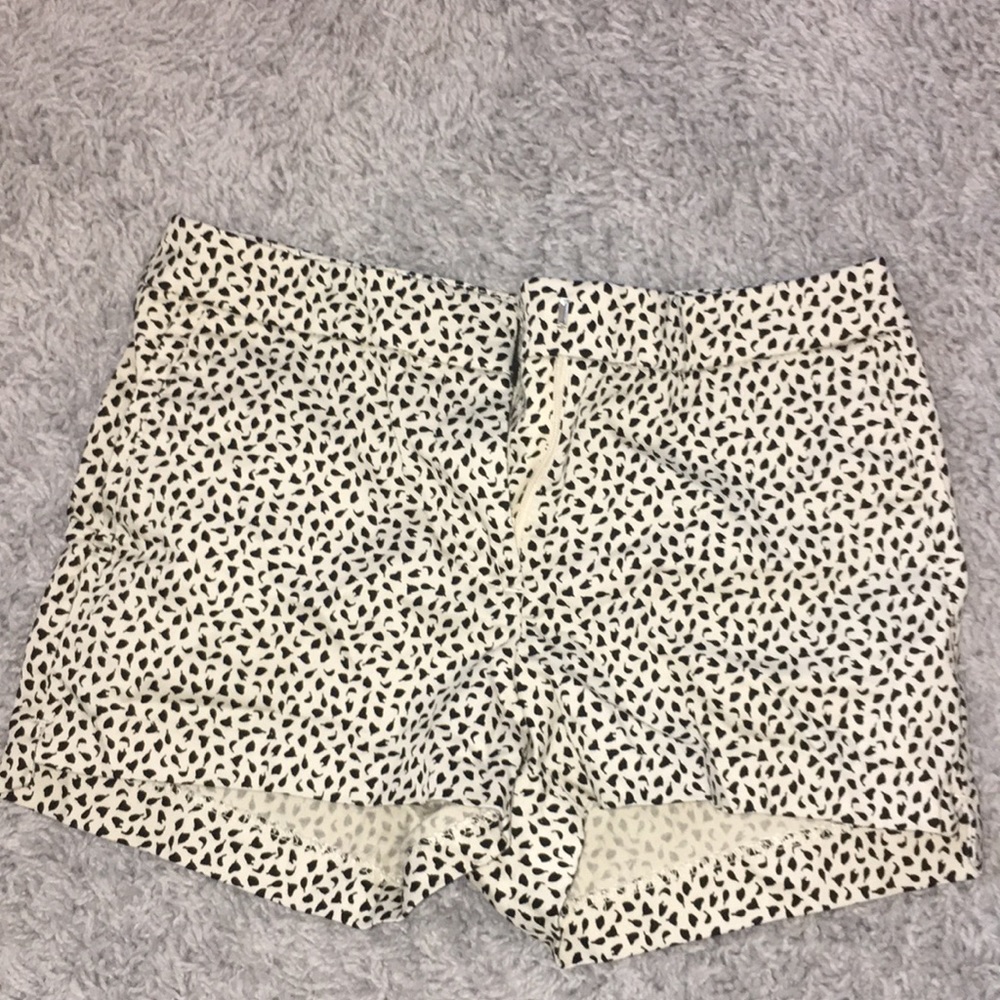 Black & White flower shorts